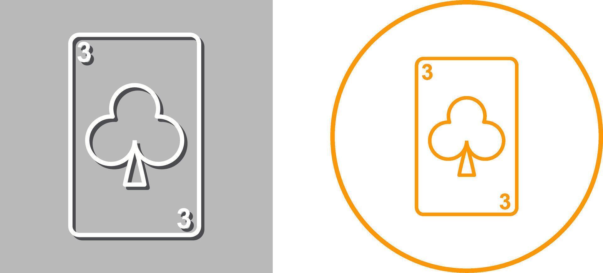 Clubs Card Icon Design vector