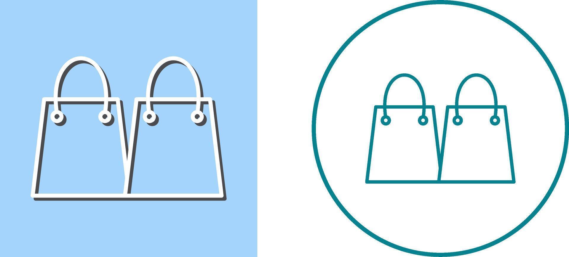 Unique Shopping Bags Icon Design vector