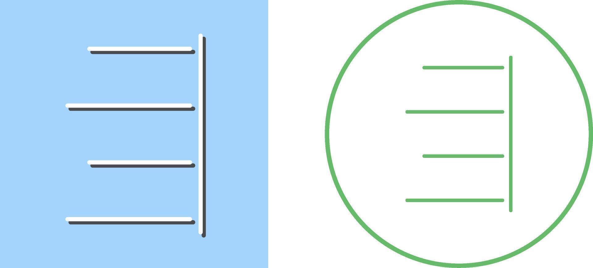 Unique Right Align Icon Design vector