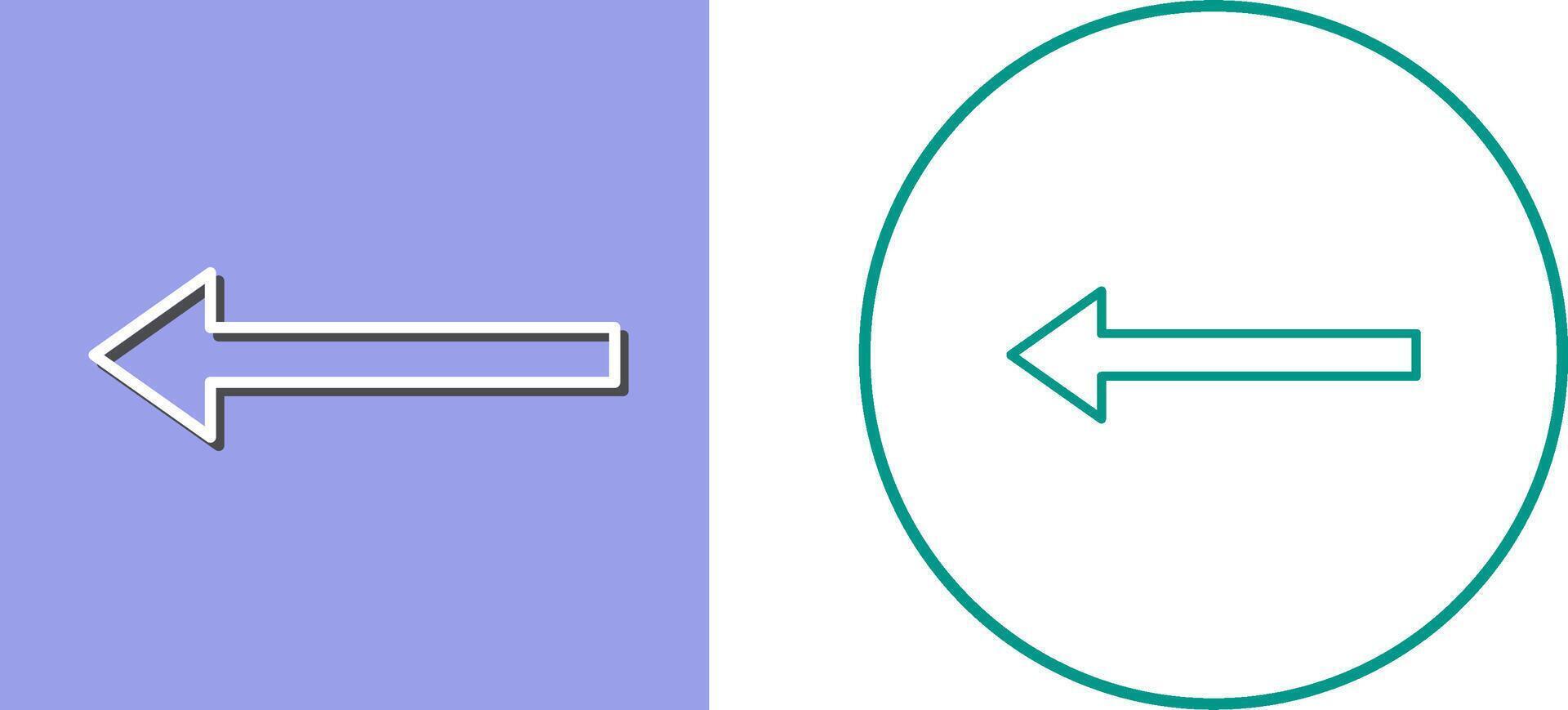 Unique Left Arrow Icon Design vector