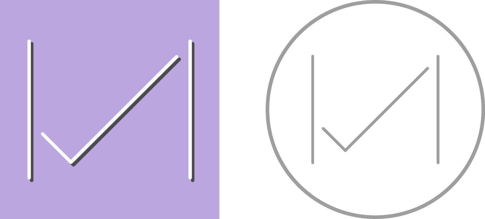 Unique Tick Icon Design vector