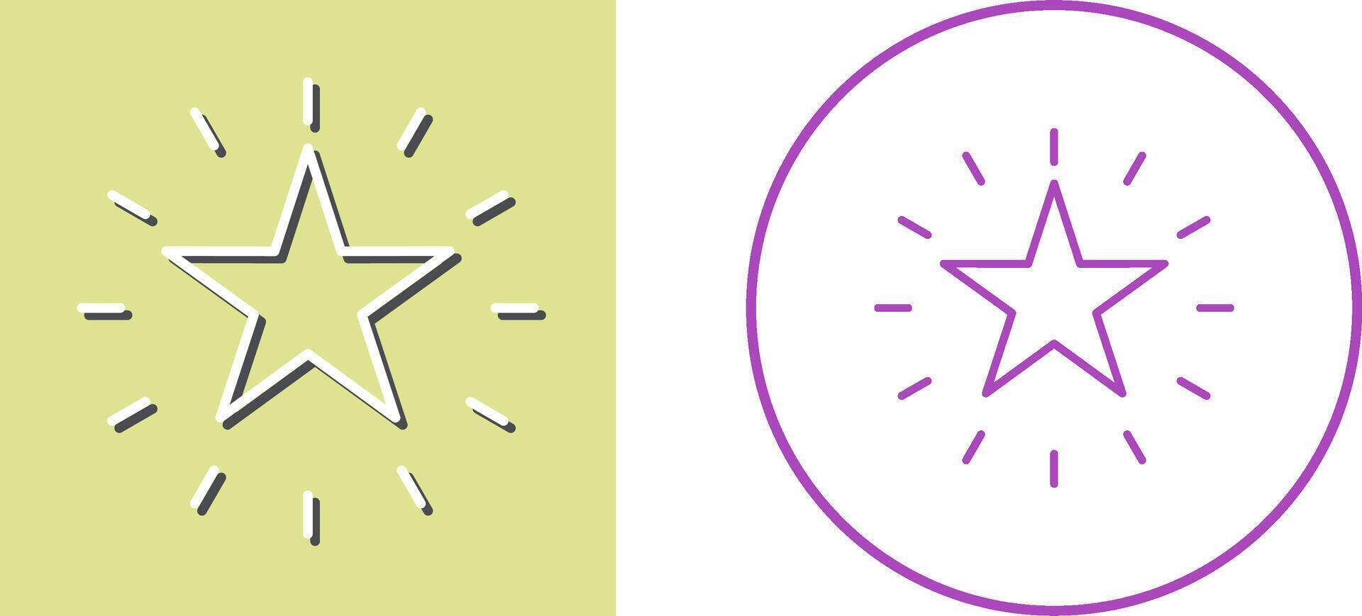Unique Star Icon Design vector