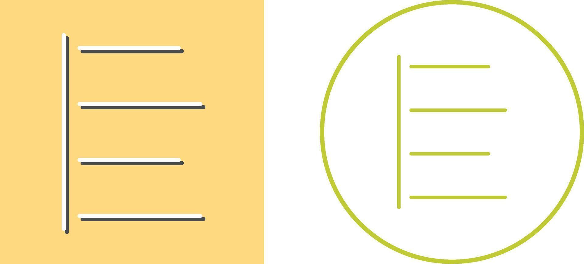 Unique Left Align Icon Design vector