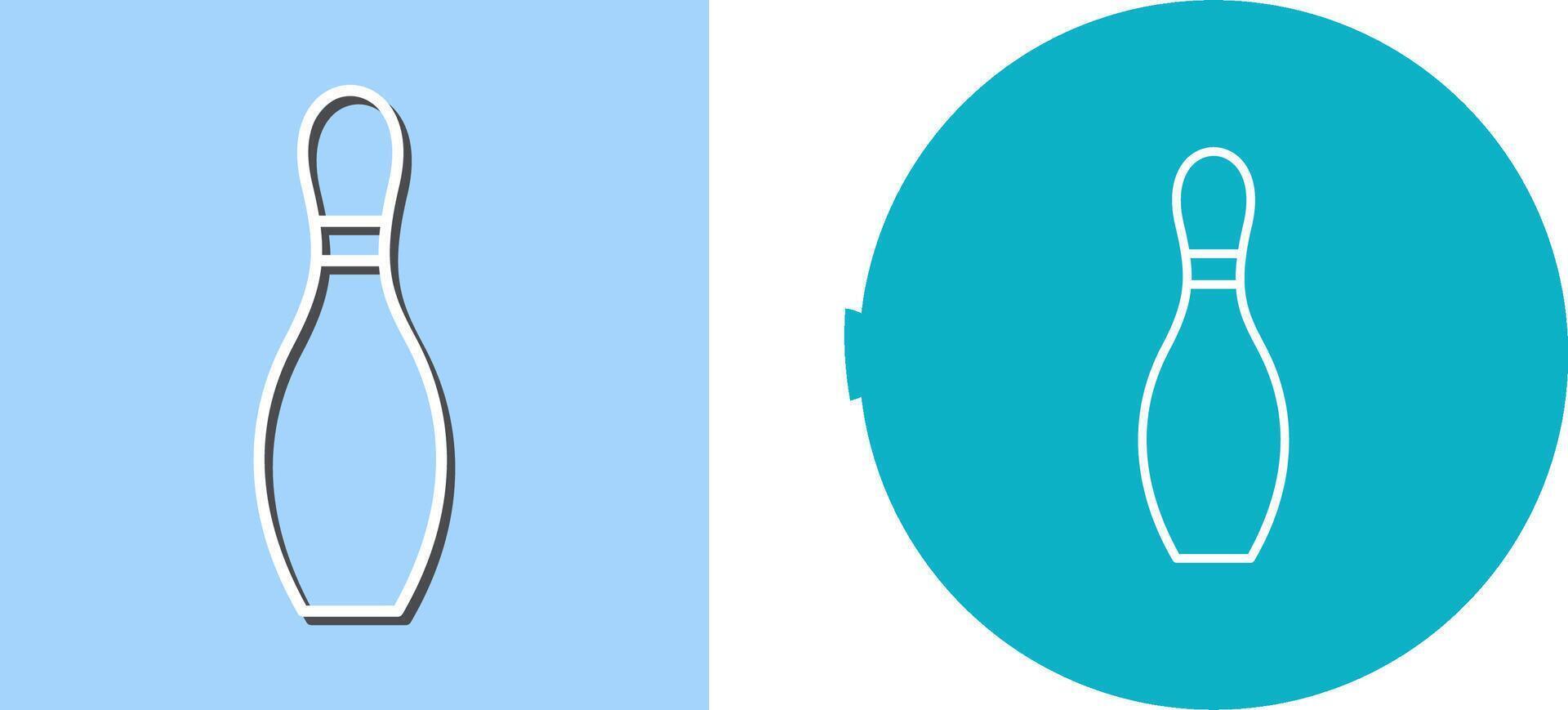 Unique Bowling Pin Icon Design vector