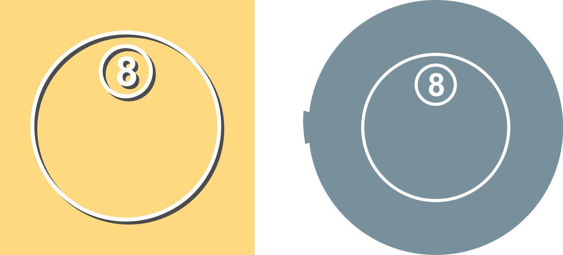 Unique Eight Ball Icon Design vector