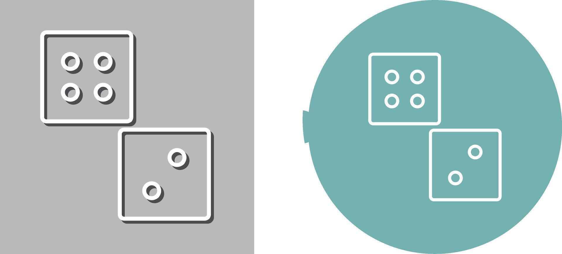 Unique Dice Icon Design vector