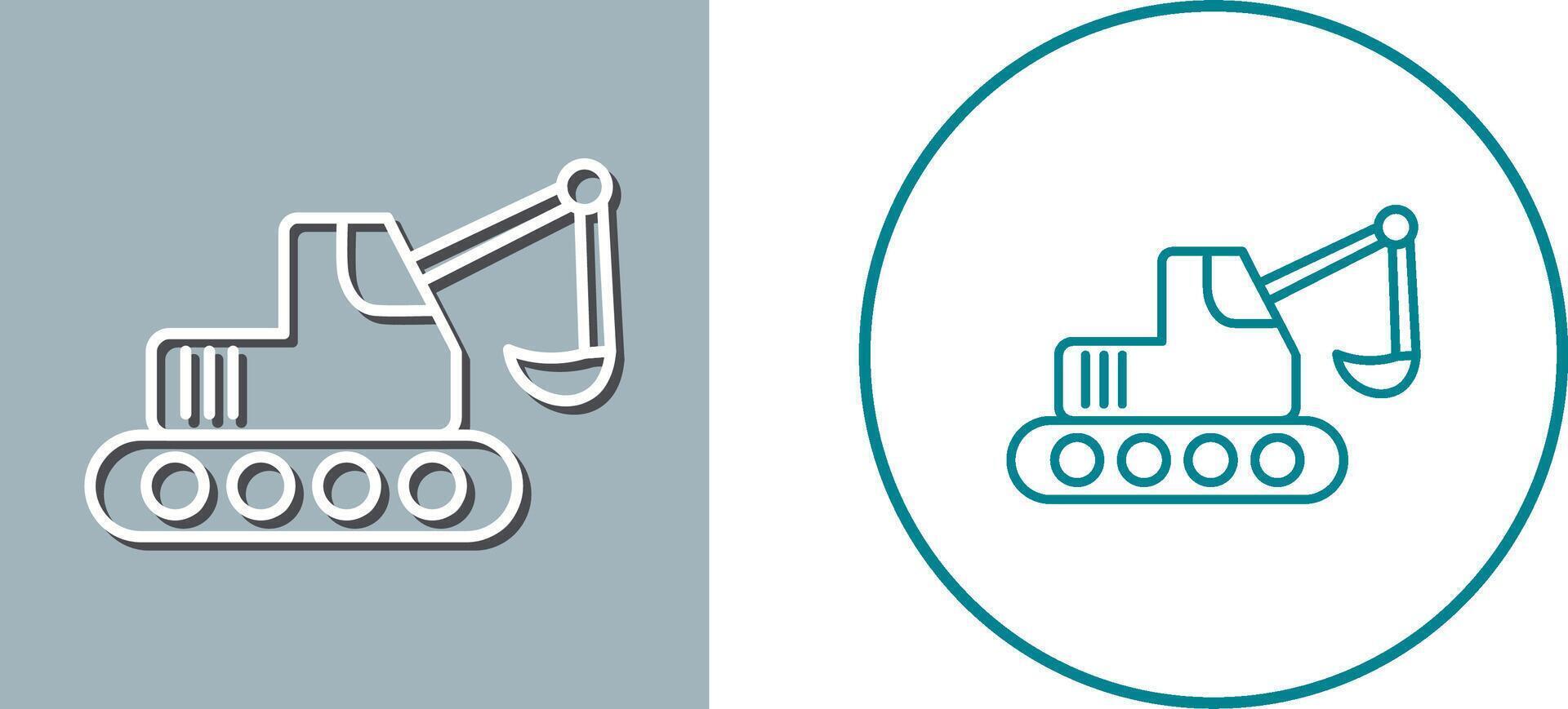 Escavator Icon Design vector