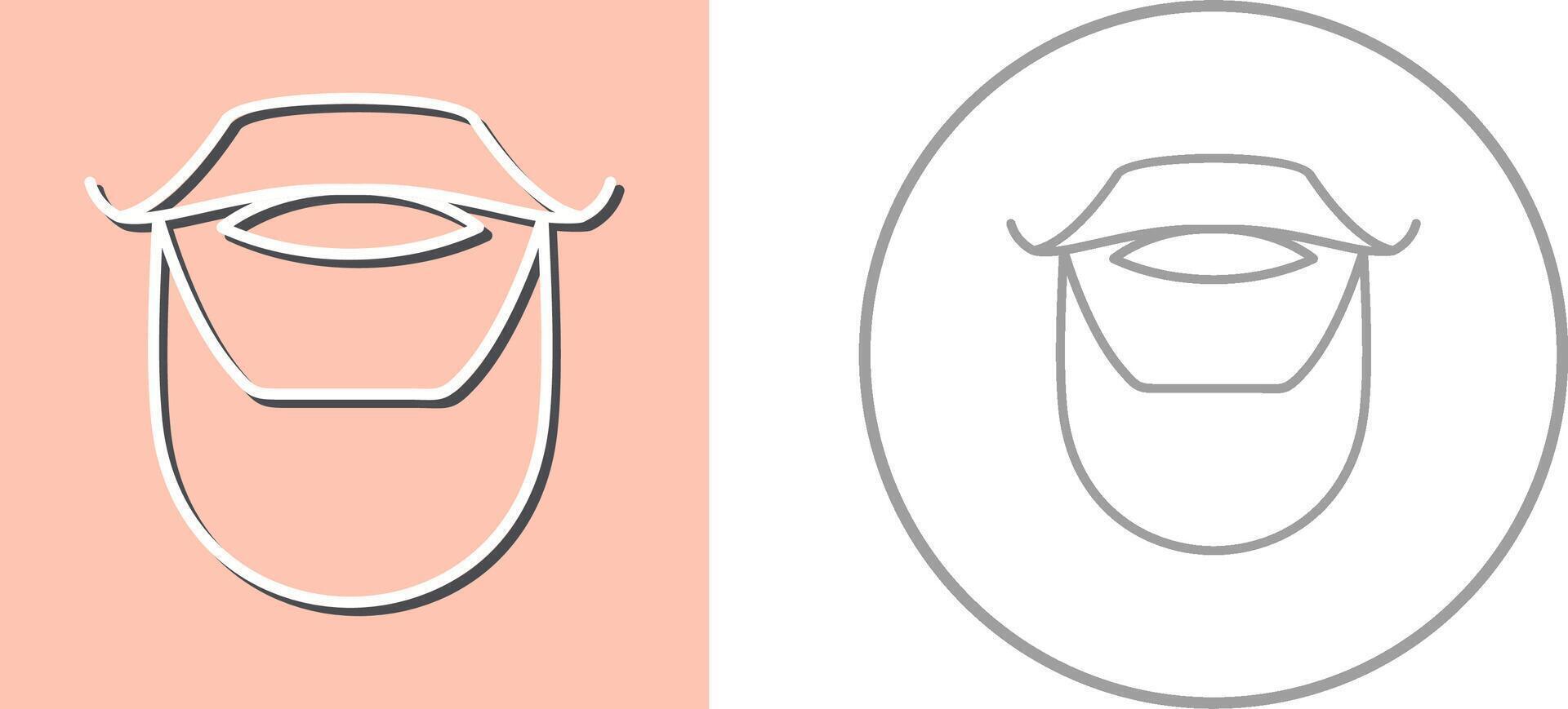 barba y Bigote icono diseño vector