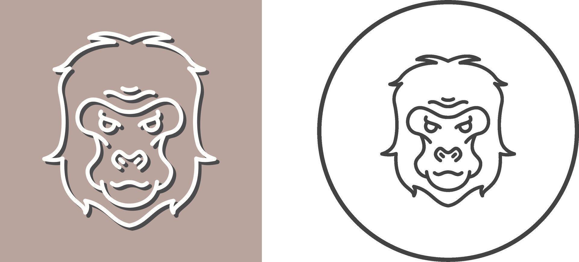 Gorilla Icon Design vector