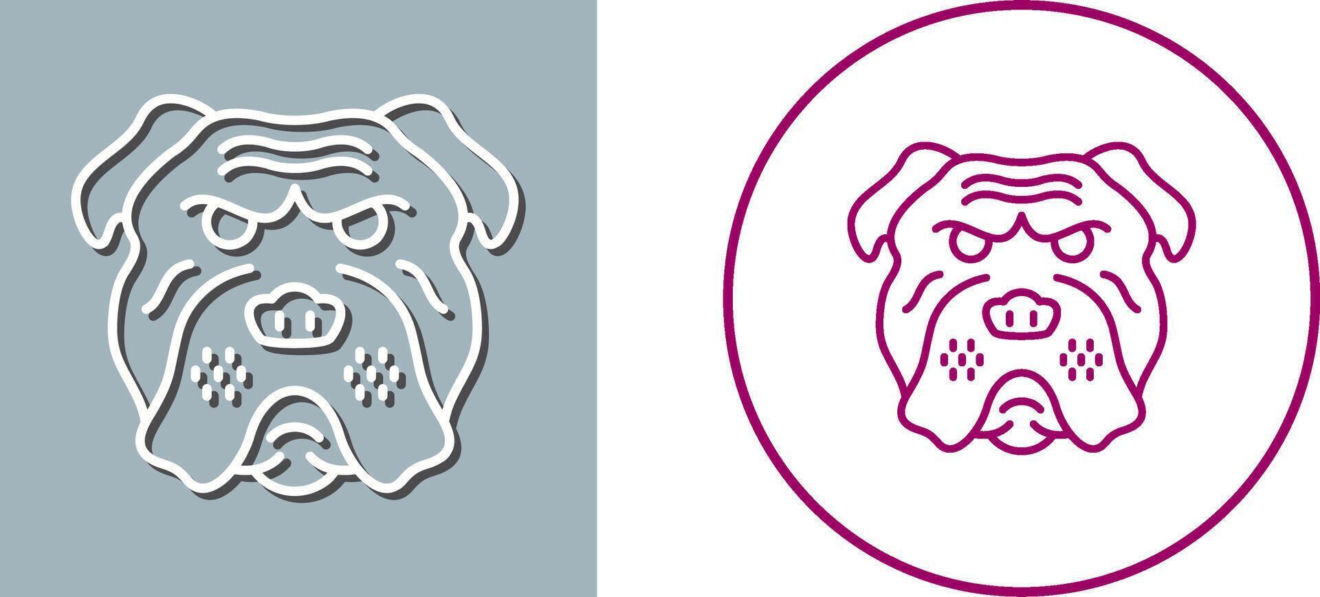 Bulldog Icon Design vector