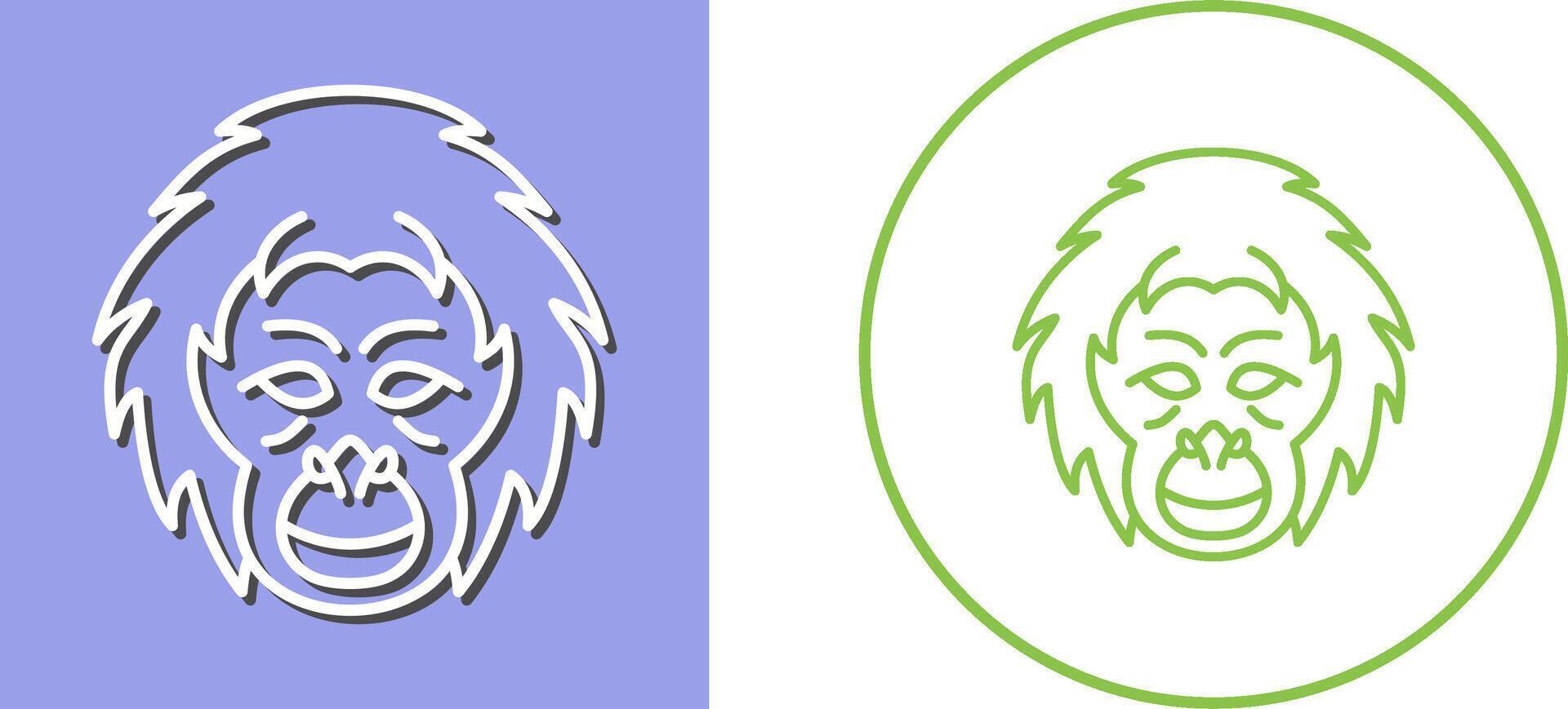 Orangutan Icon Design vector