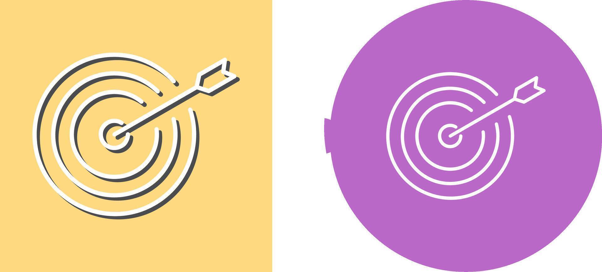 Unique Dartboard Icon Design vector