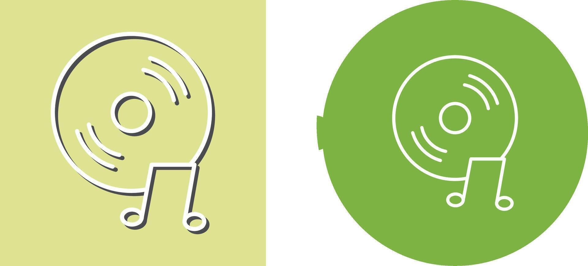 Unique Music CD Icon Design vector