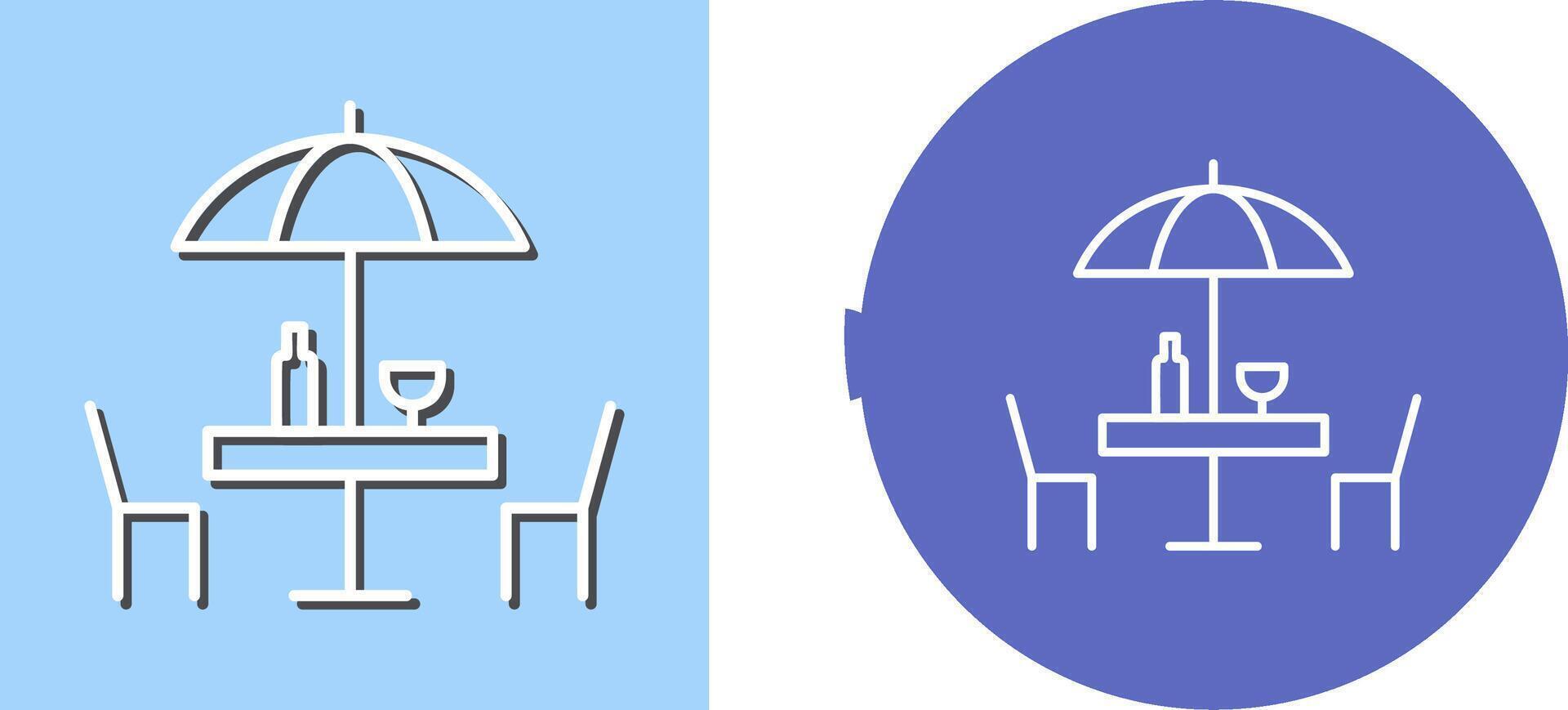 Unique Cafe Table Icon Design vector