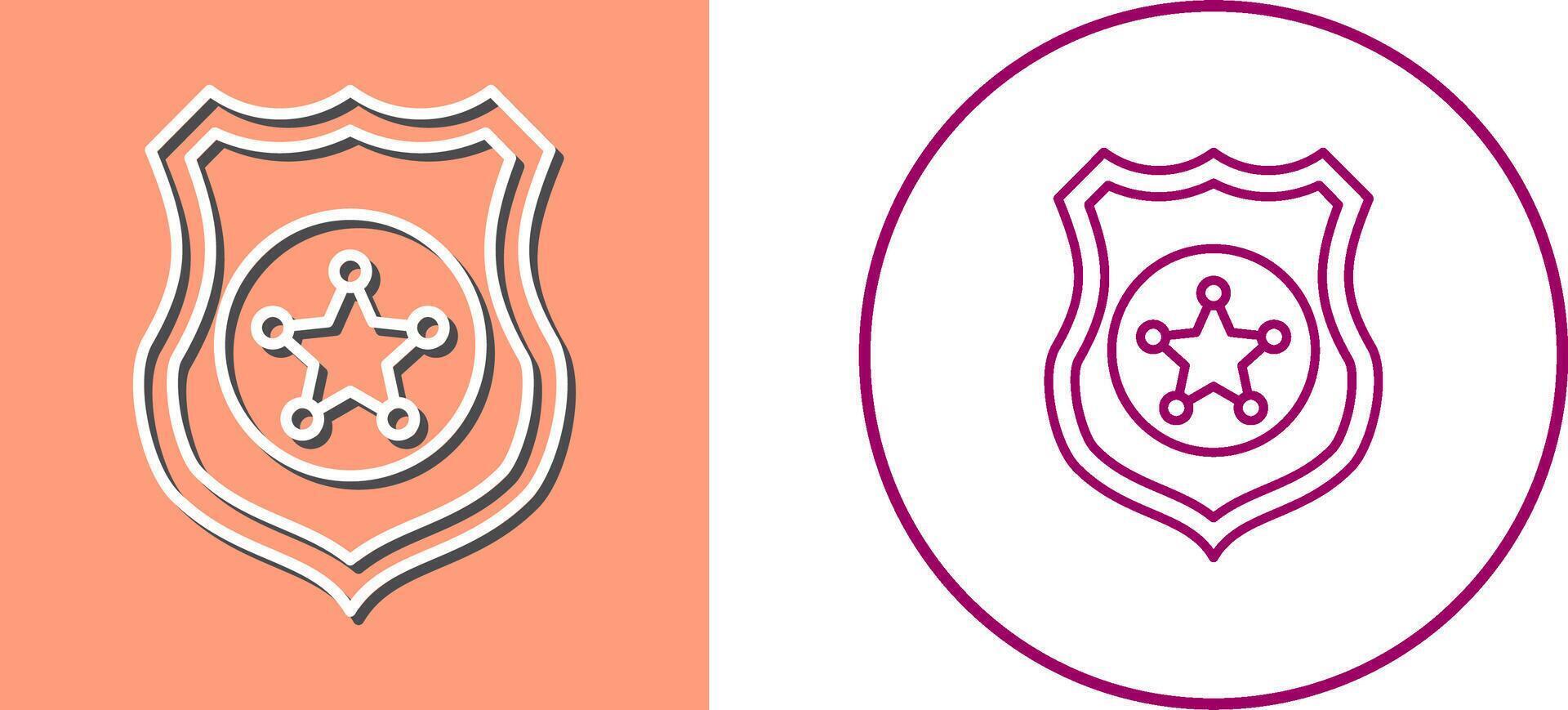 Police shield Icon Design vector