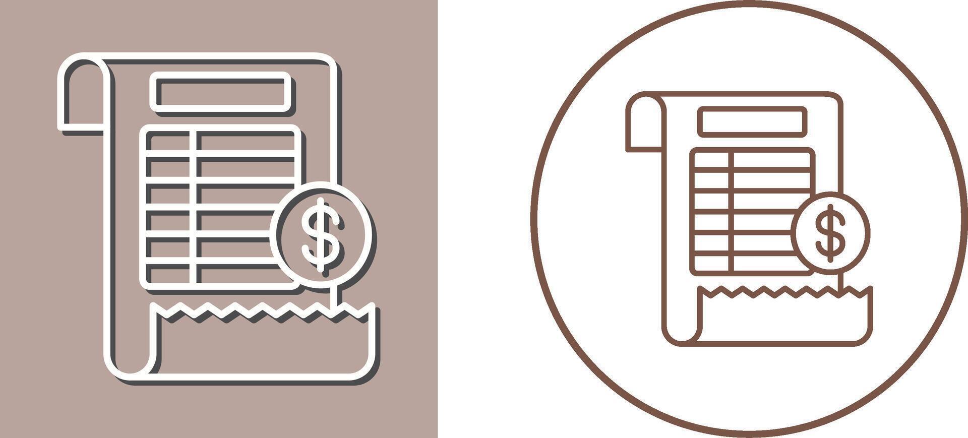 Bill Icon Design vector