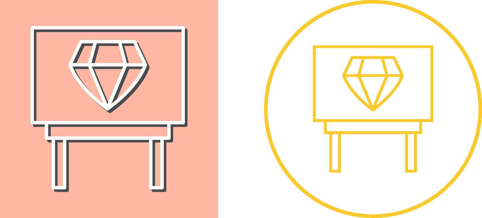 Diamond Exhibit Icon Design vector