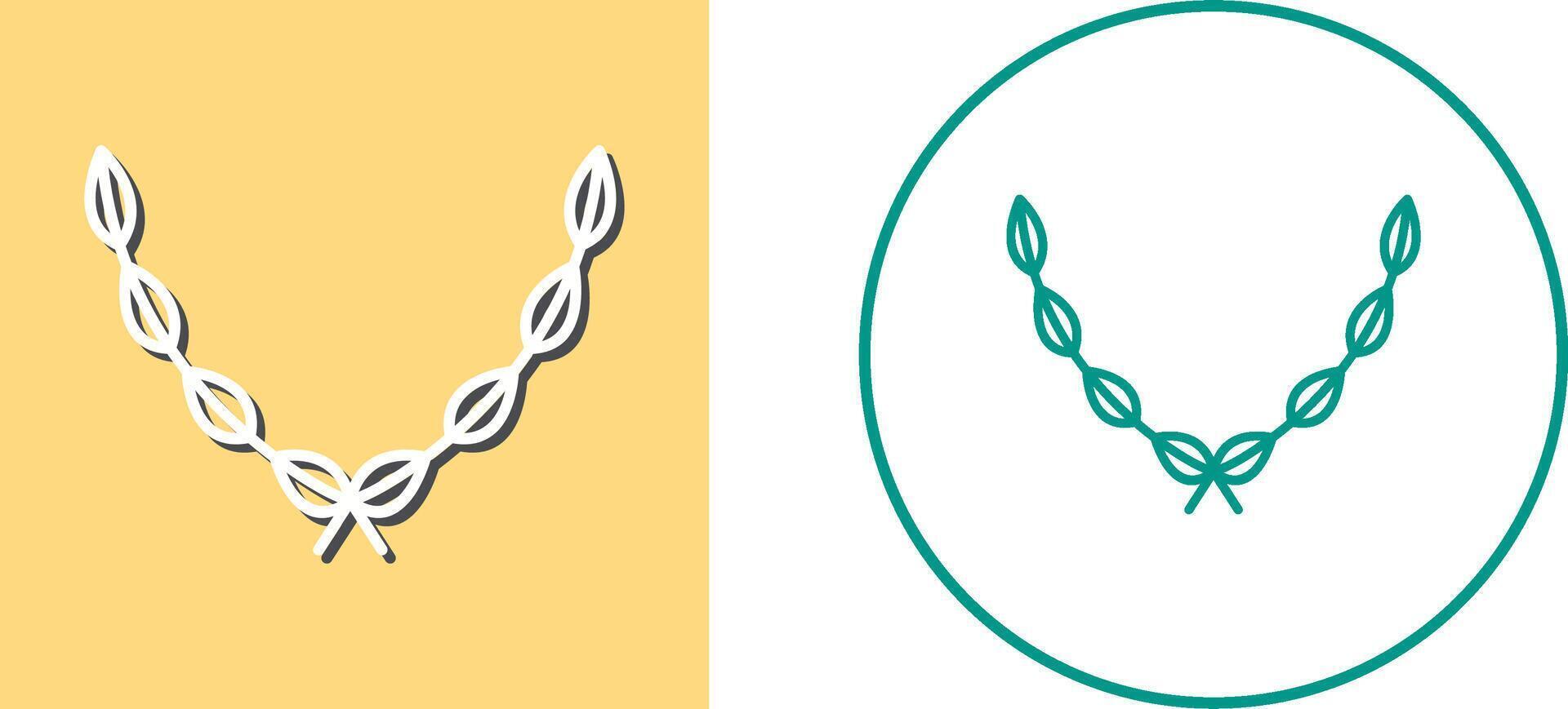 Leaves Wreath Icon Design vector