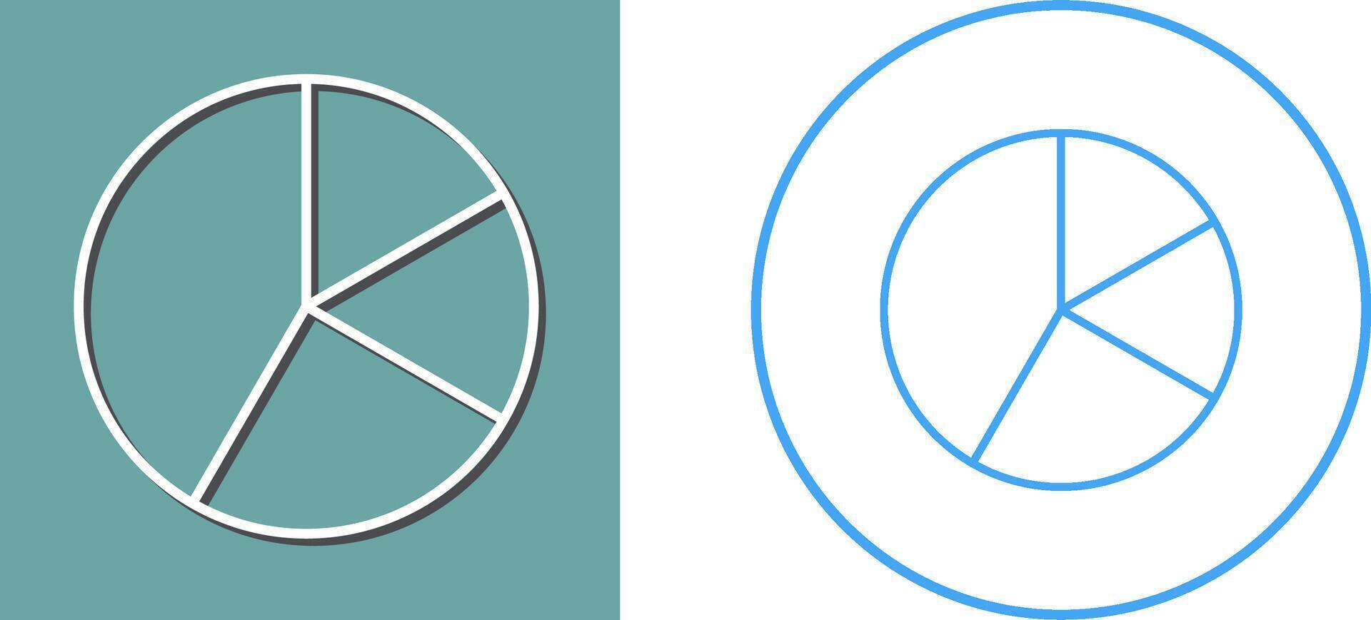 Pie Chart Icon Design vector