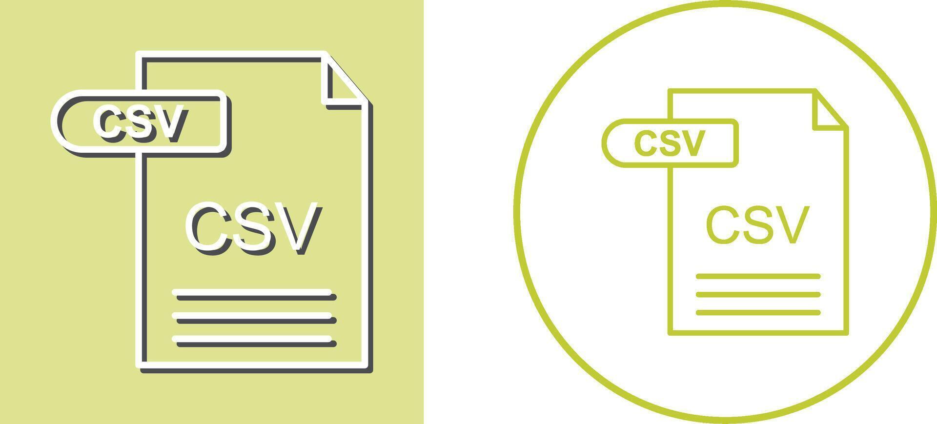 CSV Icon Design vector