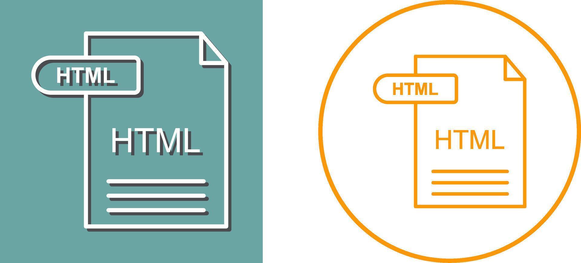 HTML Icon Design vector