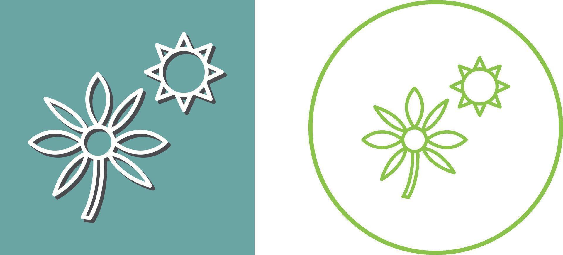 Flower in sunlight Icon Design vector