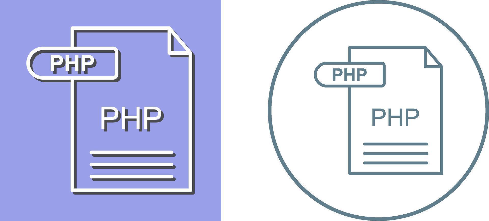 PHP Icon Design vector