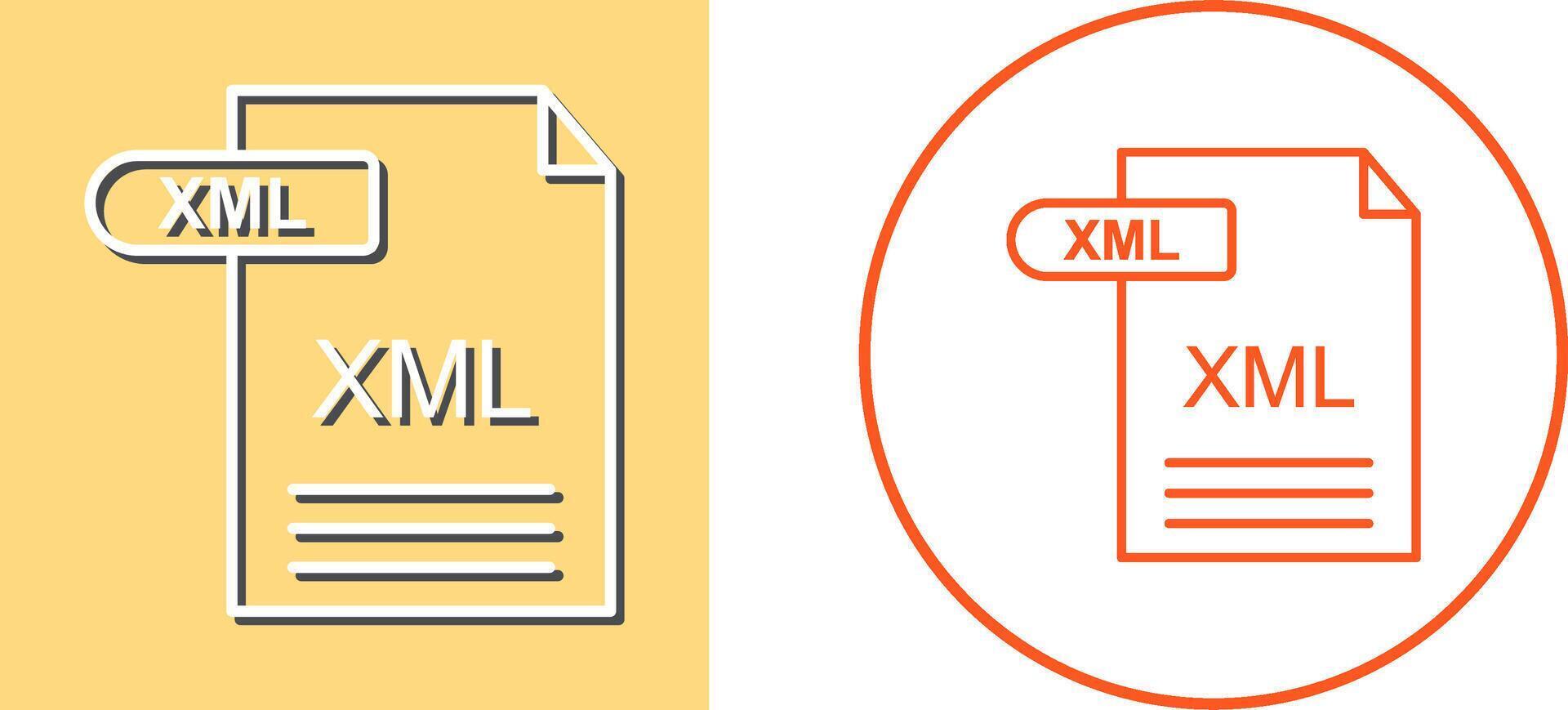 XML Icon Design vector