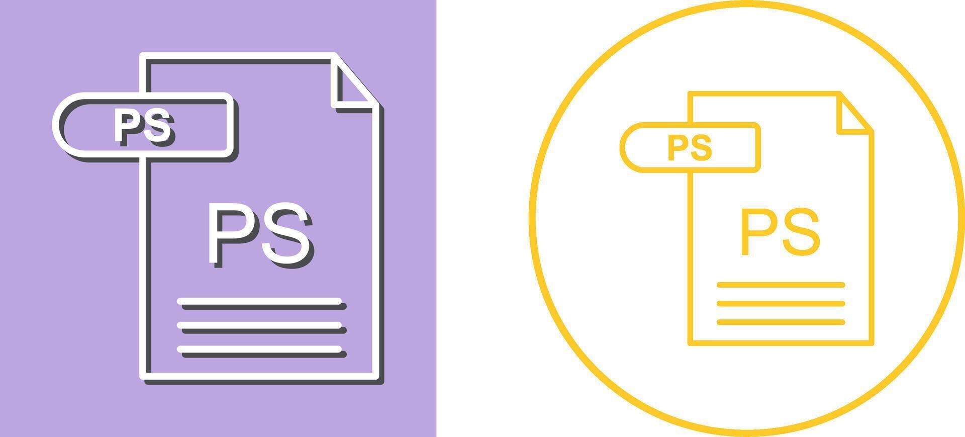 PS Icon Design vector