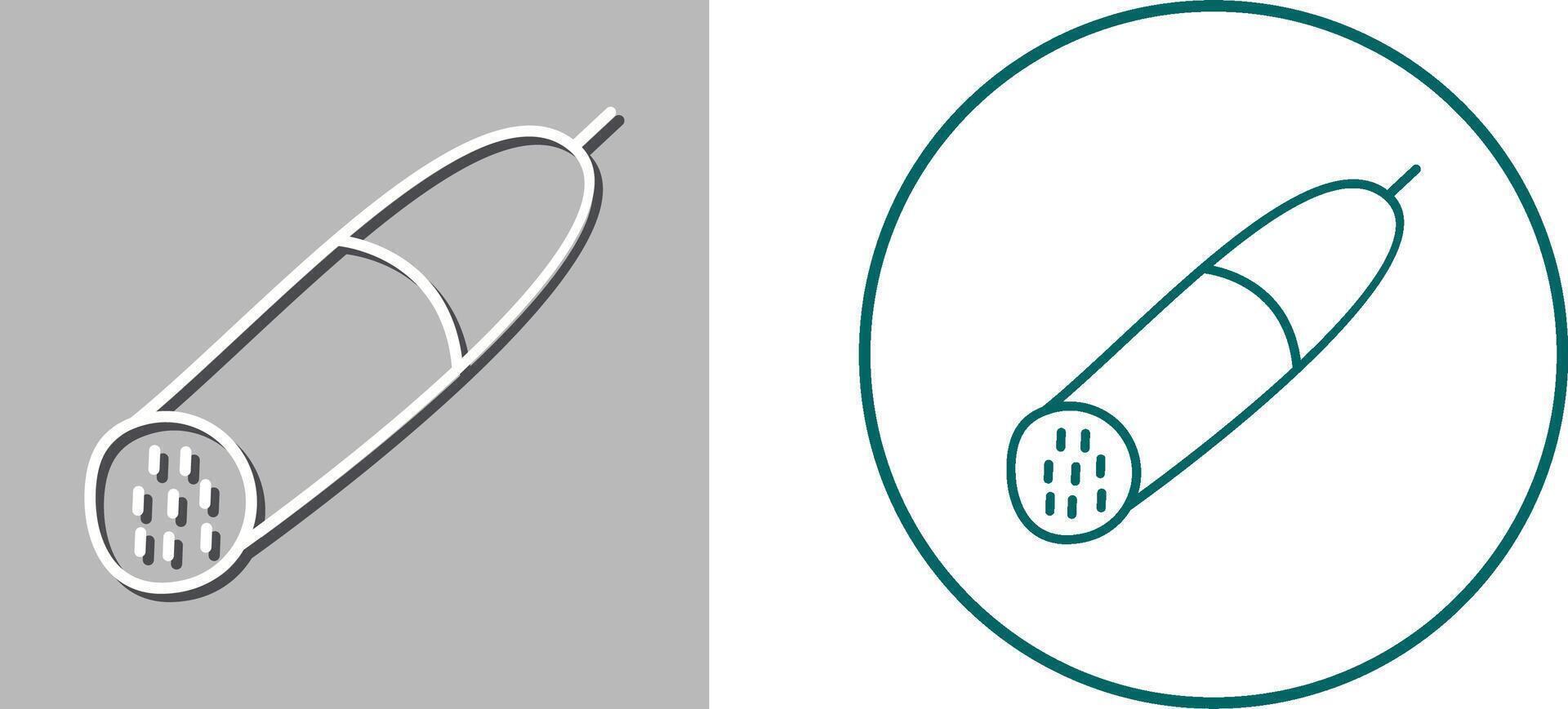 Salami Icon Design vector