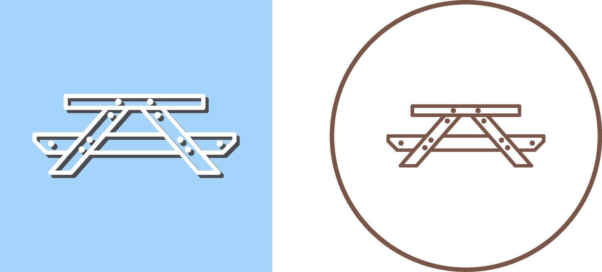 Picnic of Table Icon Design vector