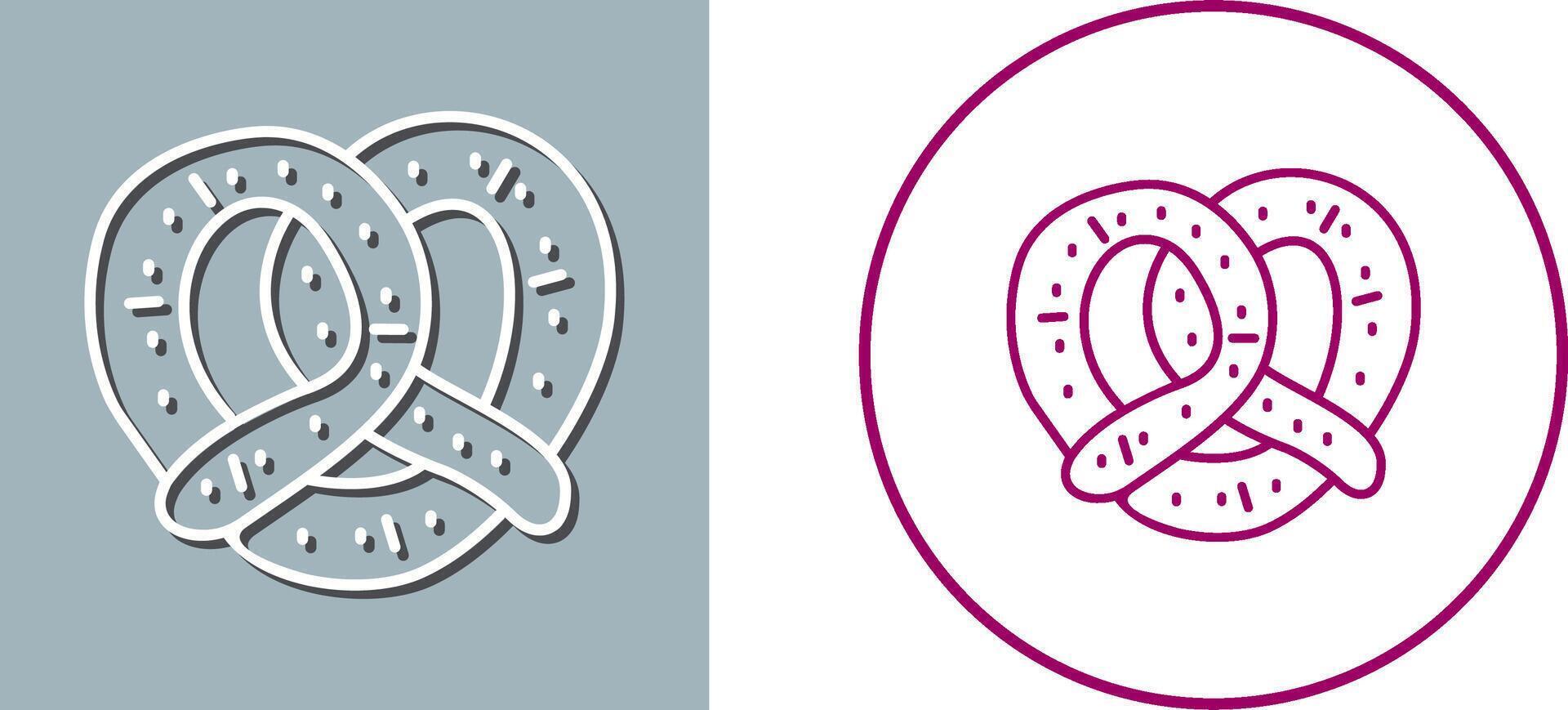Pretzel Icon Design vector