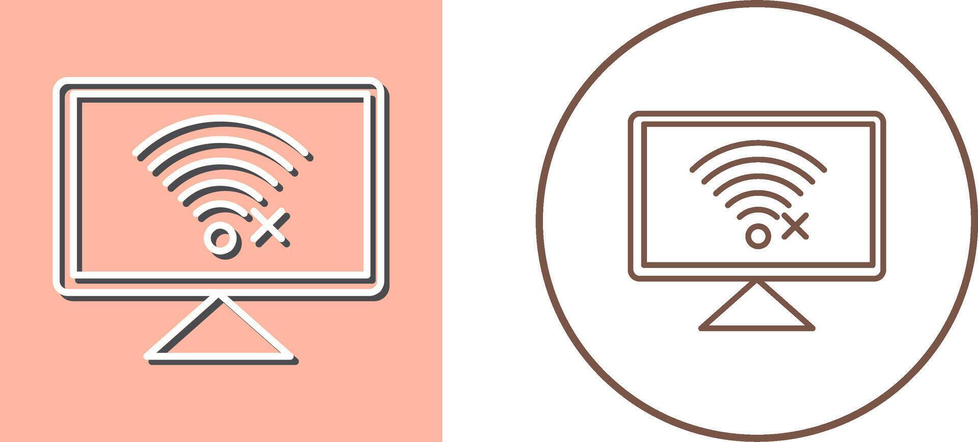 Disconnected Network Icon Design vector