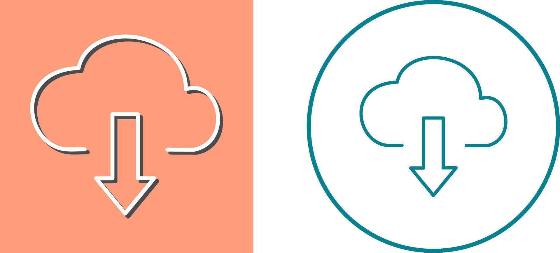 Download from Cloud Icon Design vector