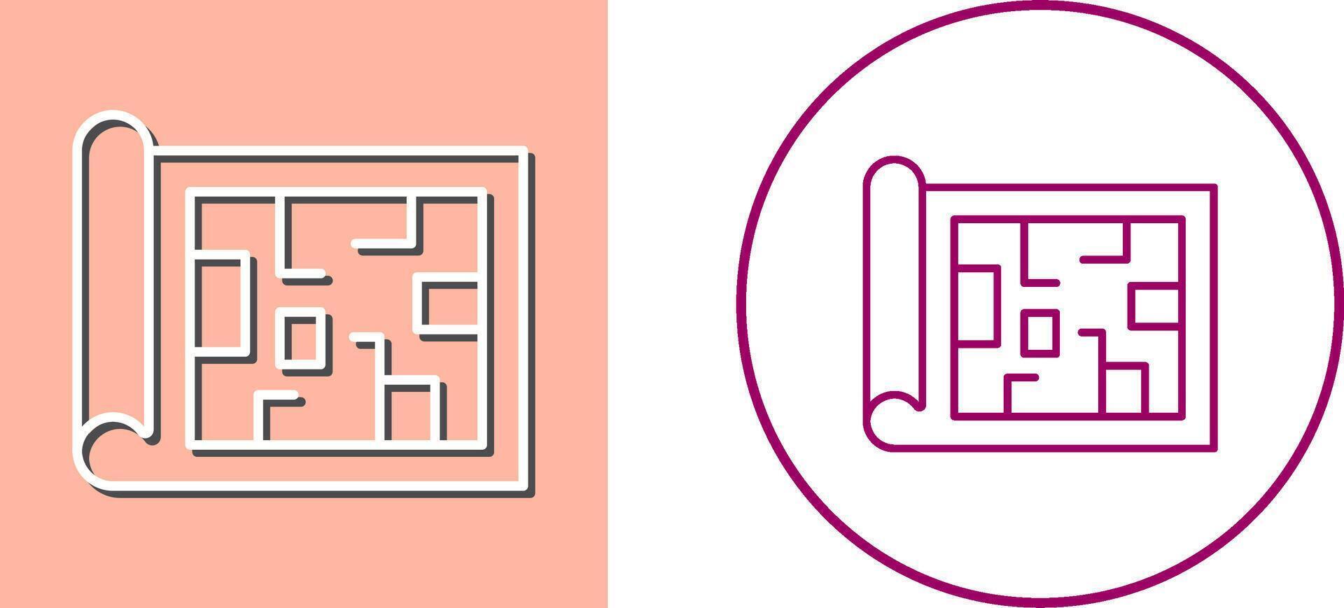 Blueprint Icon Design vector