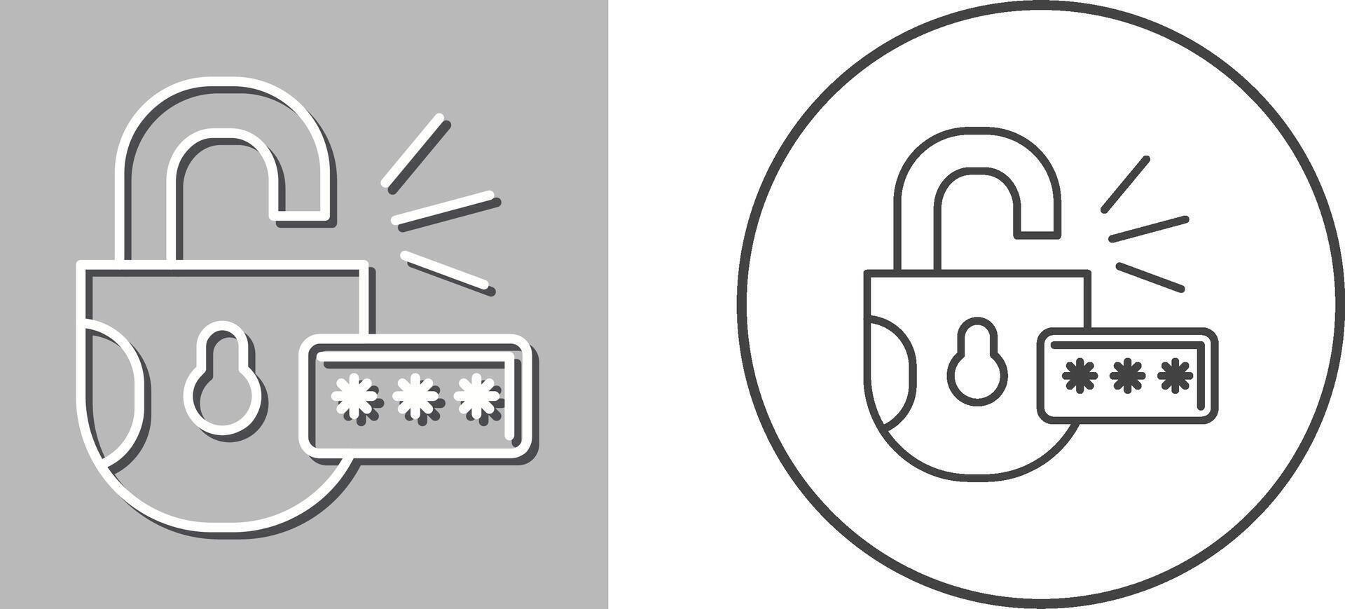 Unlock Icon Design vector