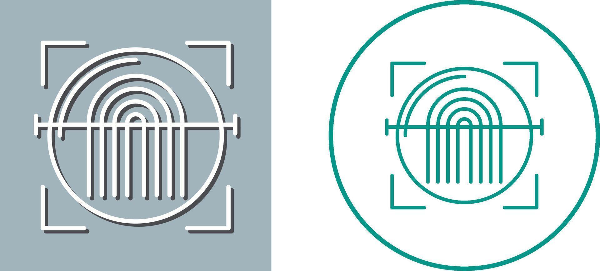Fingerprint Scanner Icon Design vector
