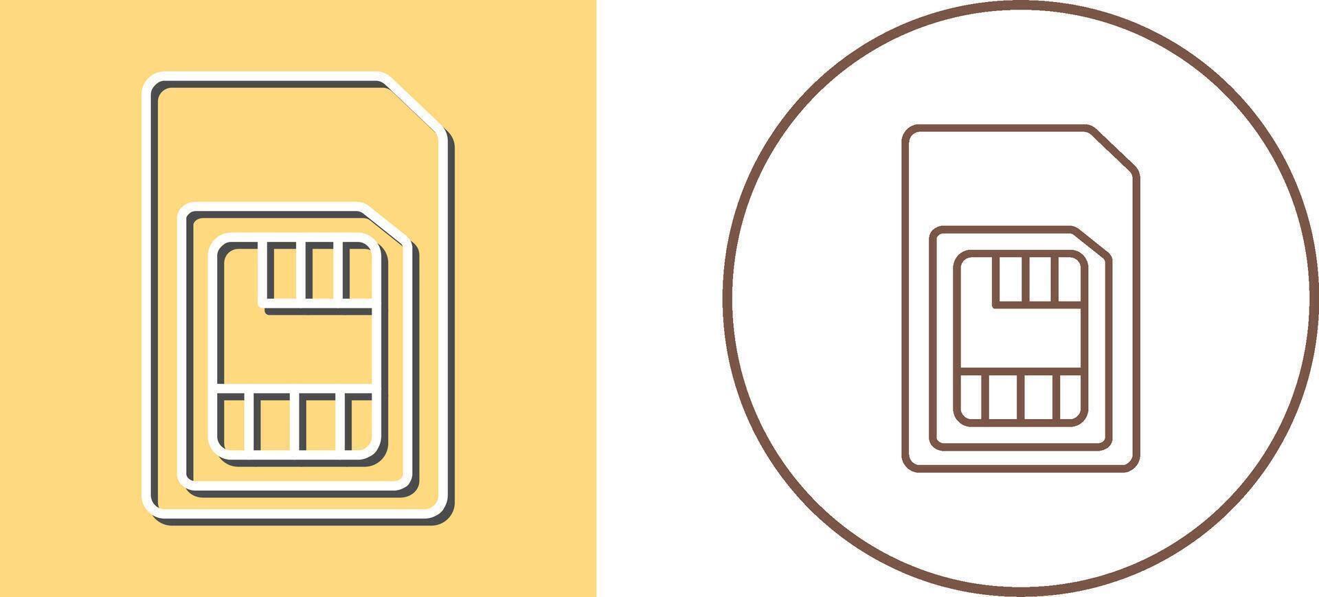 Sim Card Icon Design vector