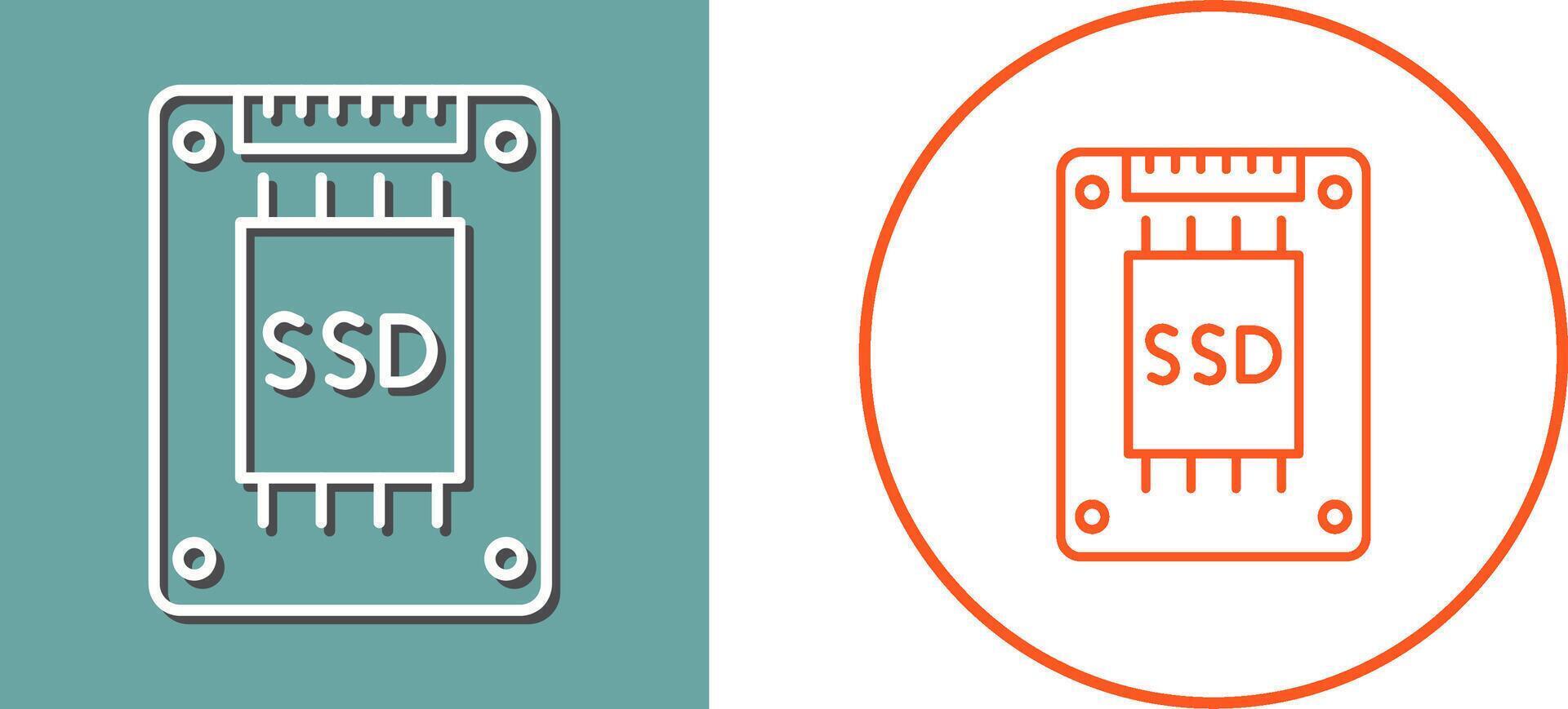 Ssd Icon Design vector