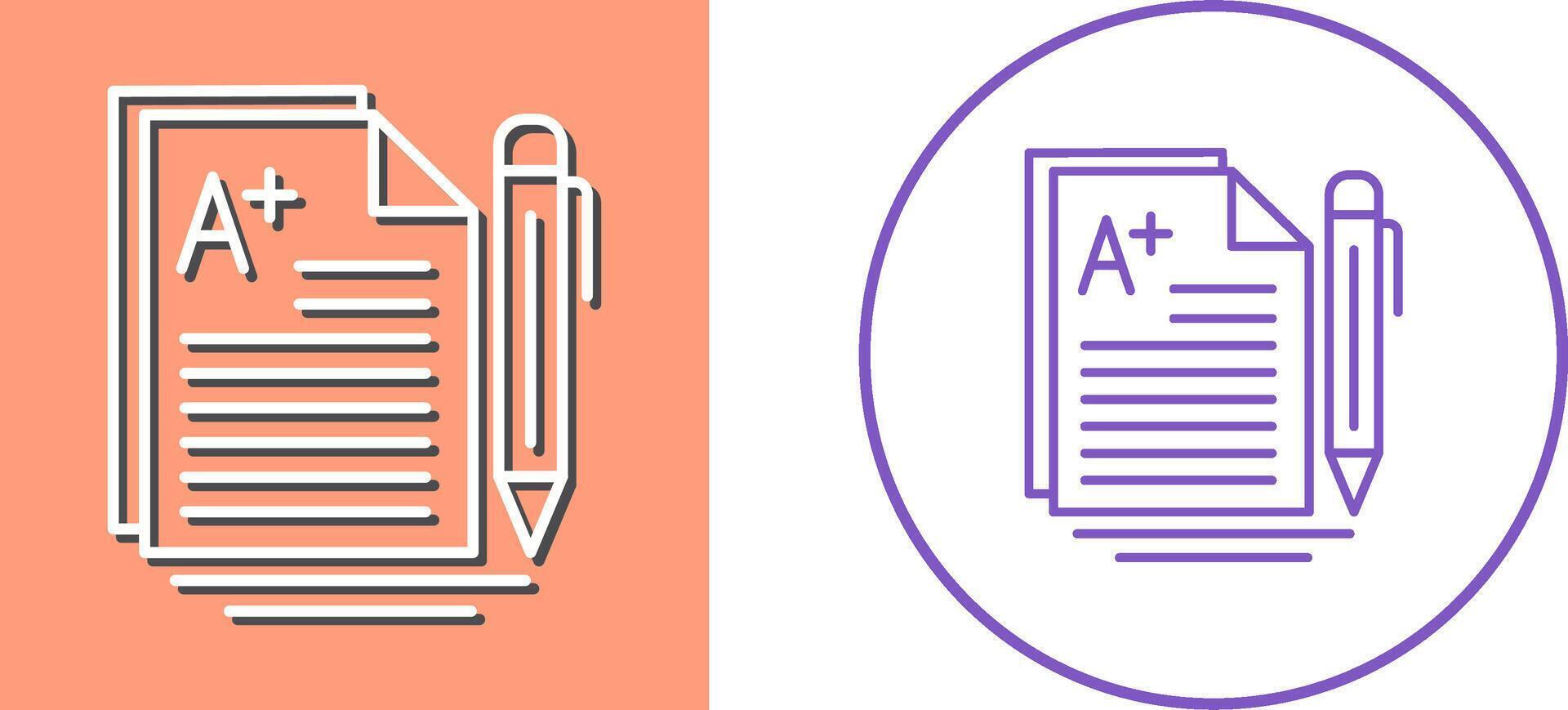 A Grade Icon Design vector