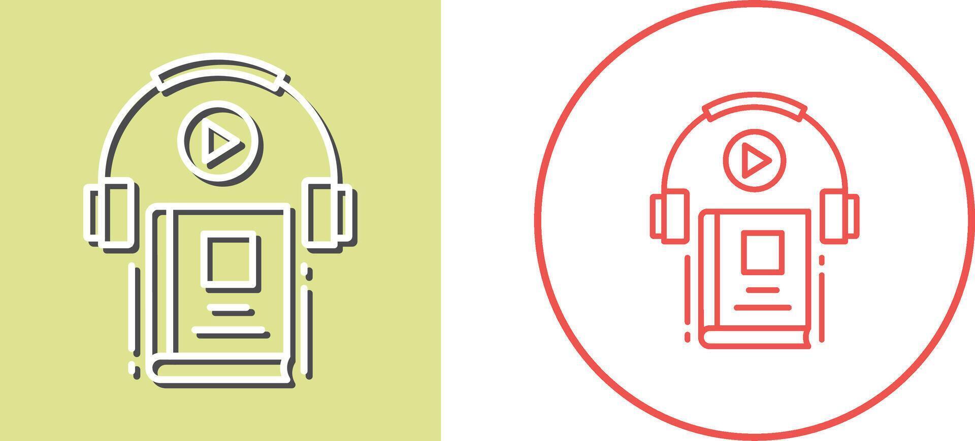 Audio Book Icon Design vector