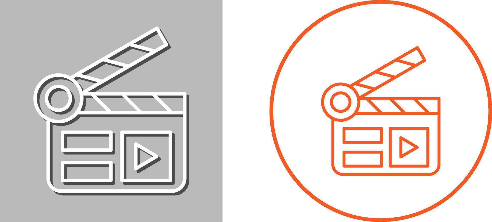 Clapper Board Icon Design vector