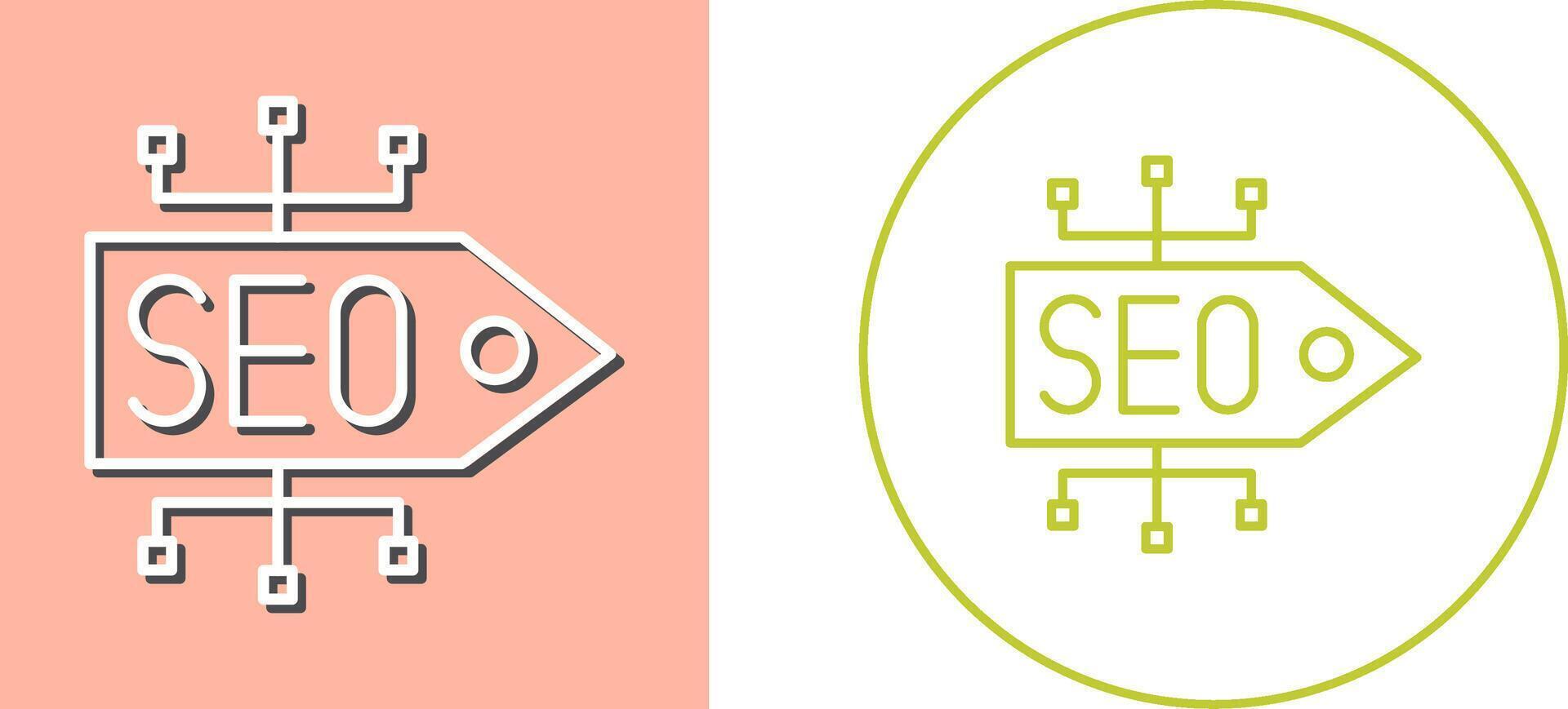 SEO Tag Icon Design vector