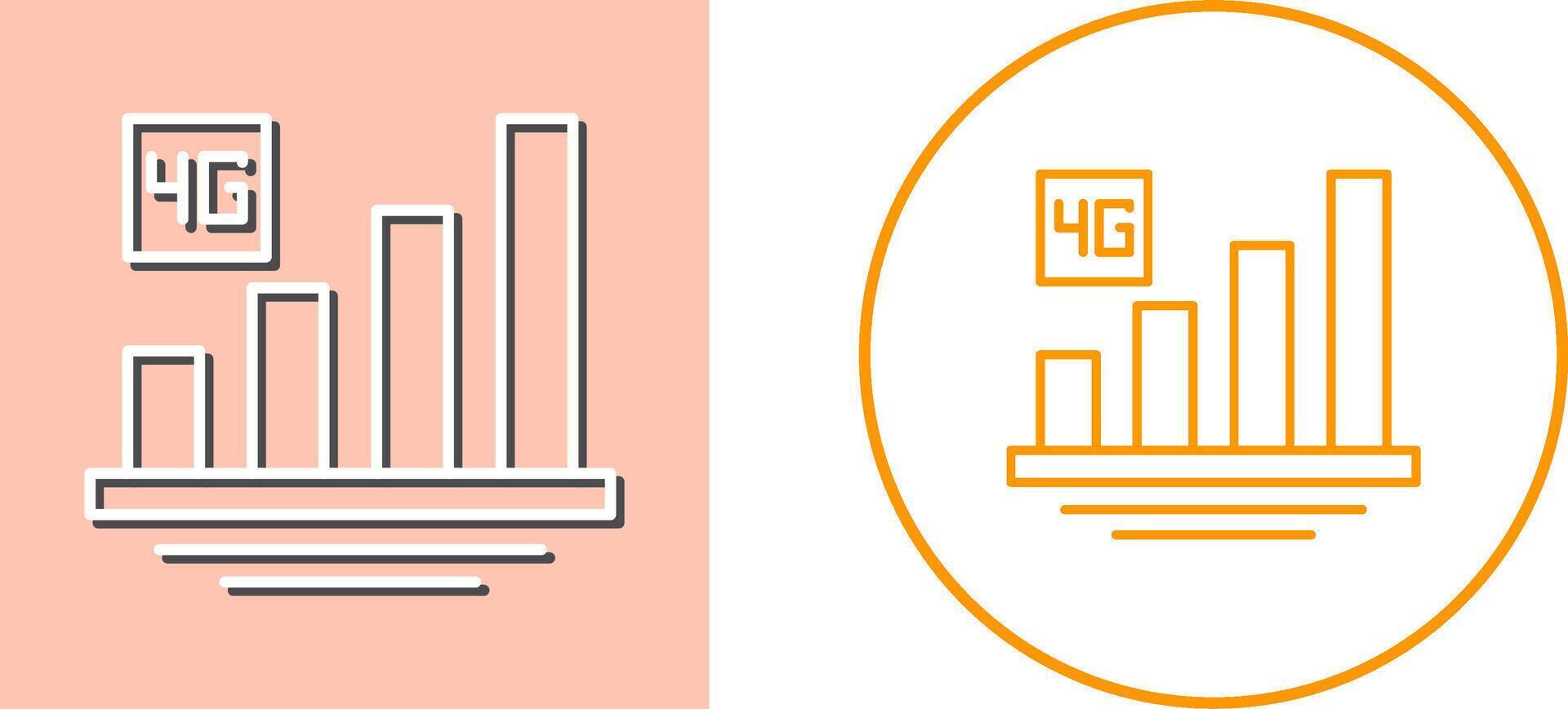 4G Icon Design vector