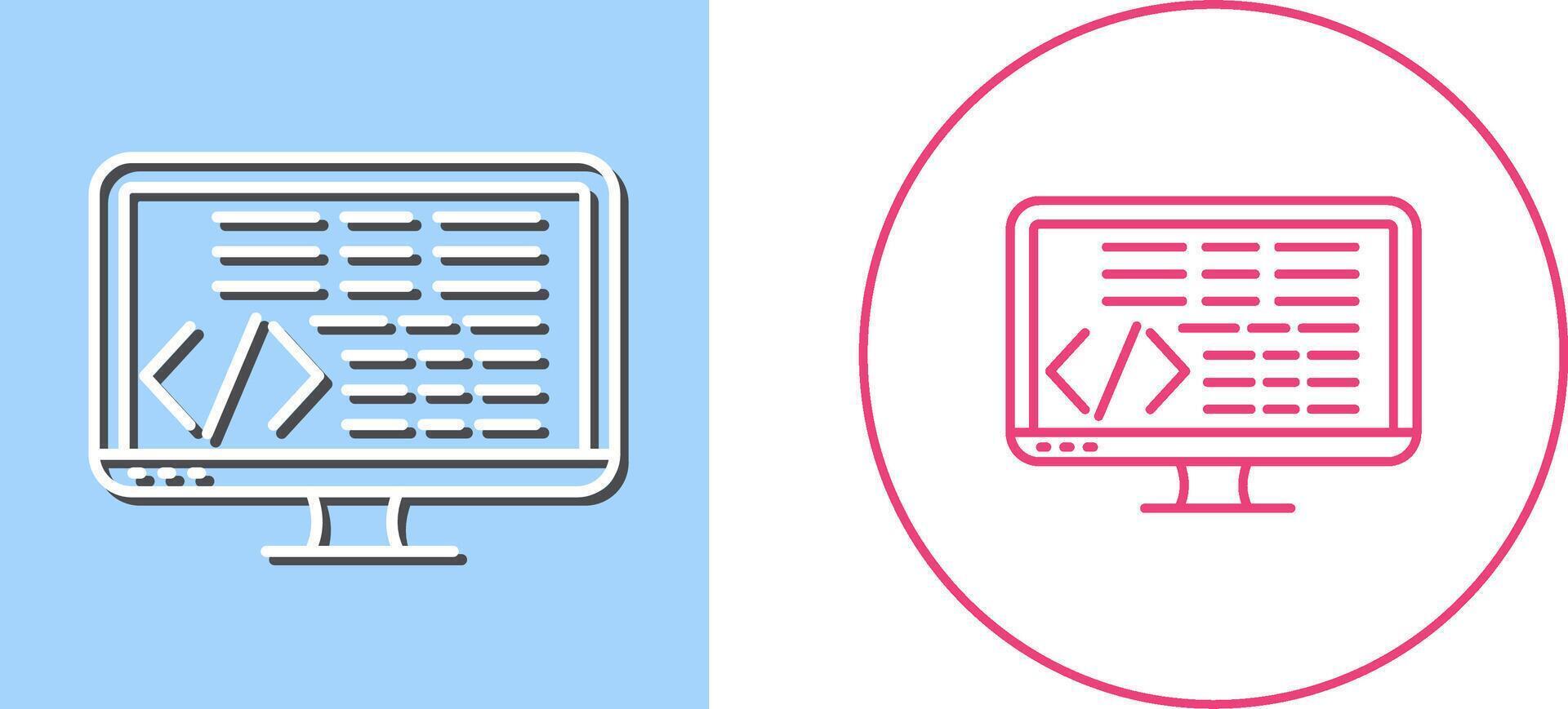 Coding Icon Design vector