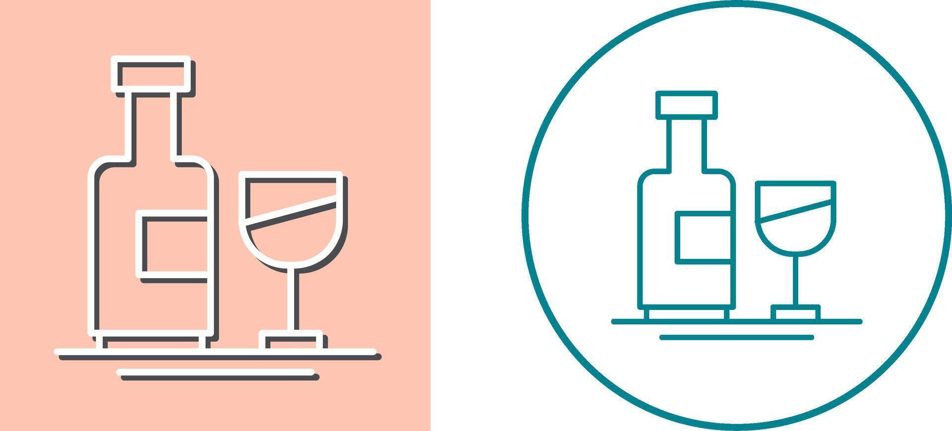Wine Bottle Icon Design vector