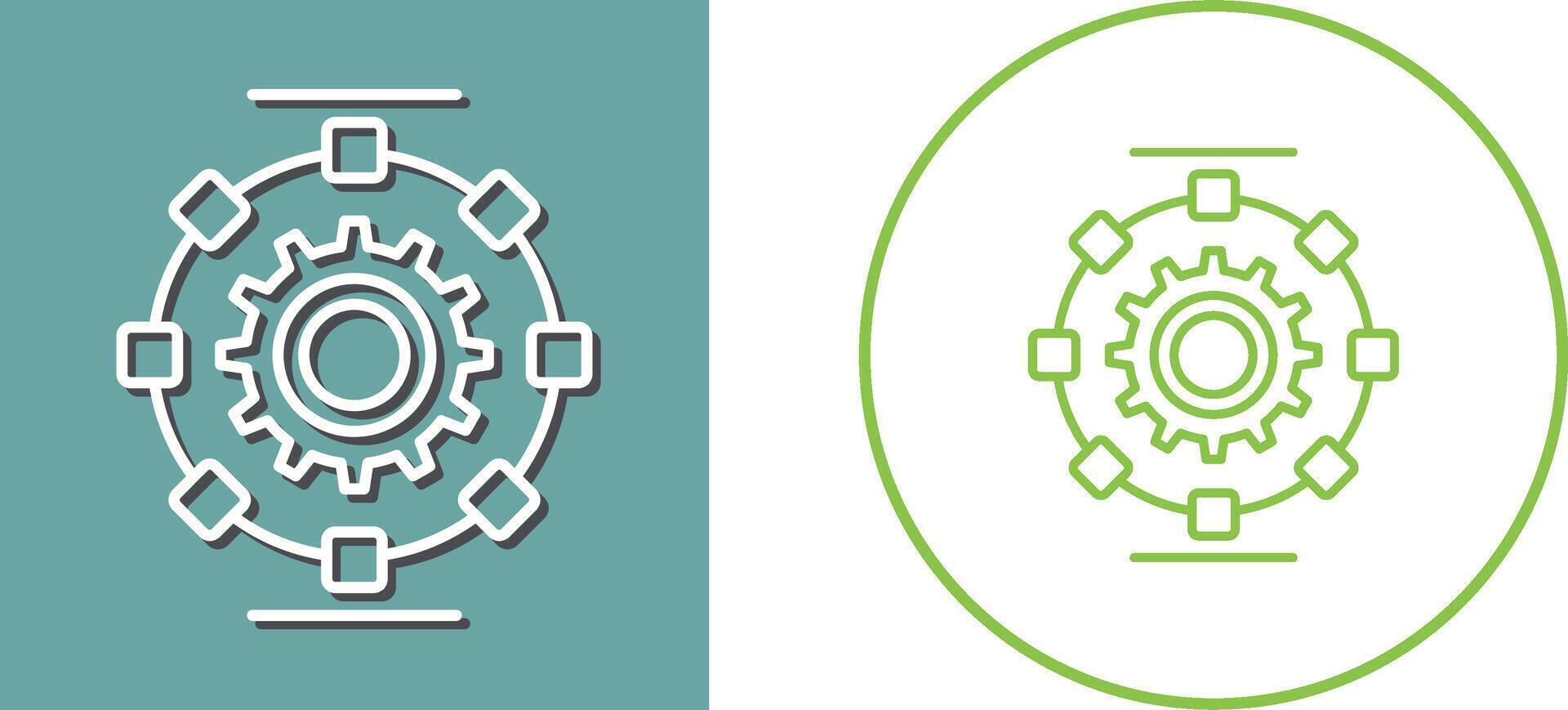 Automated Process Icon Design vector