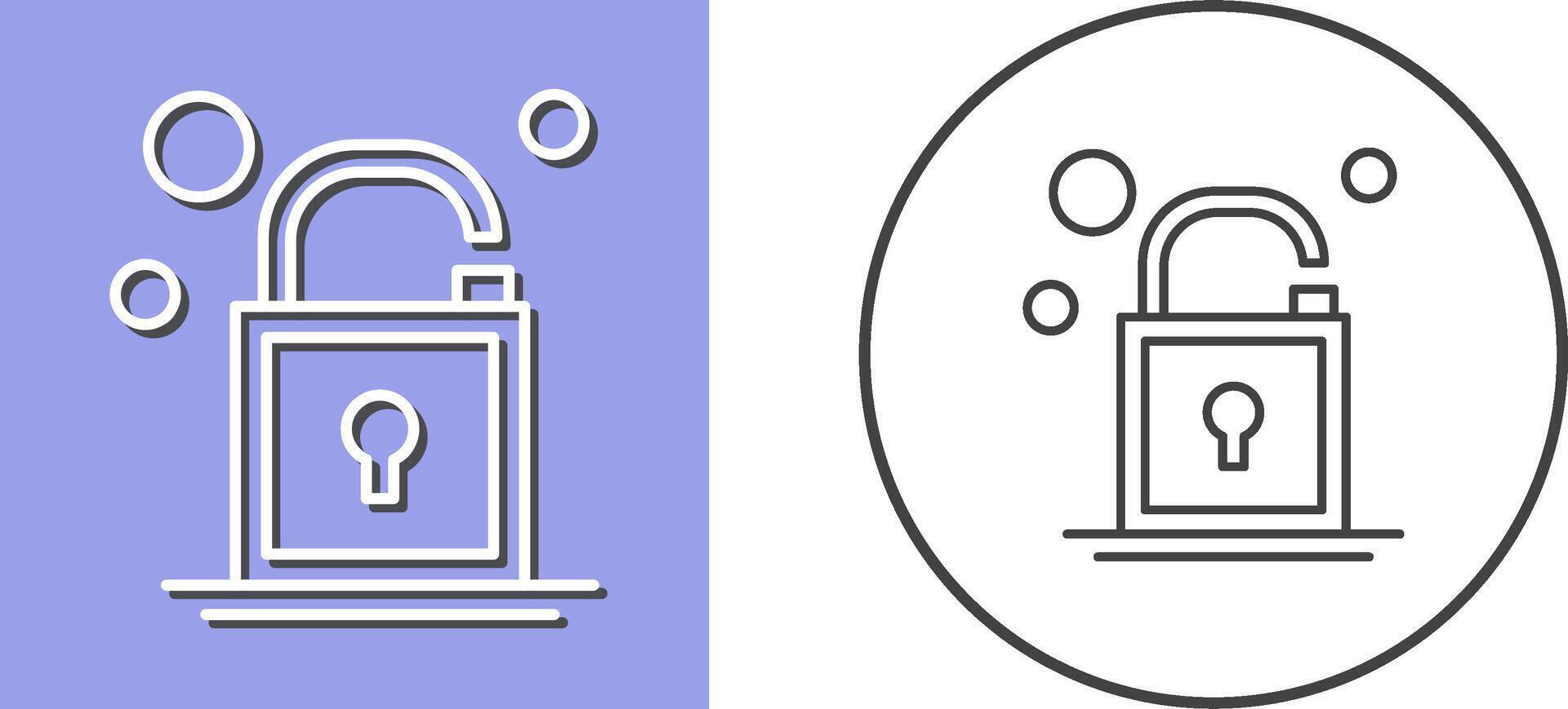 Open Lock Icon Design vector