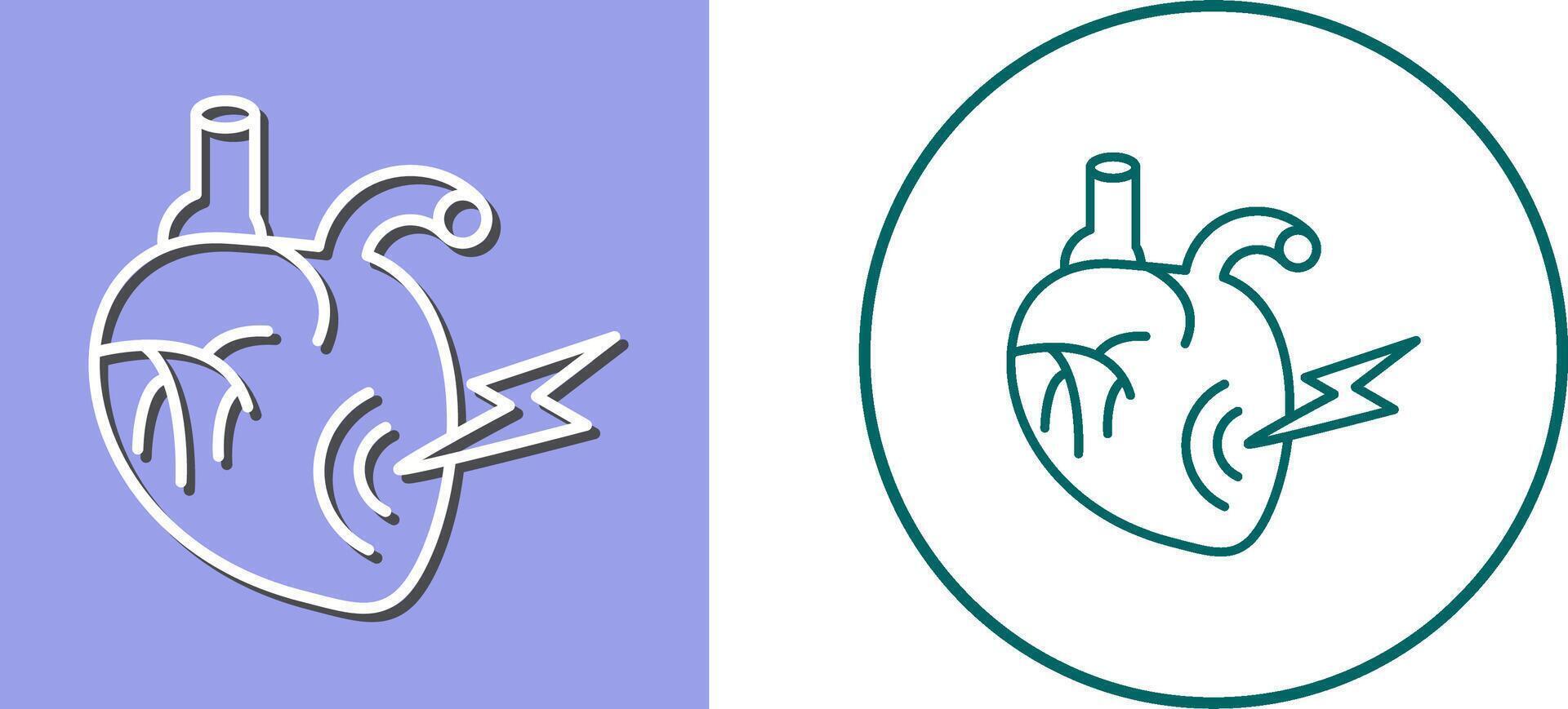 Heart Attack Icon Design vector