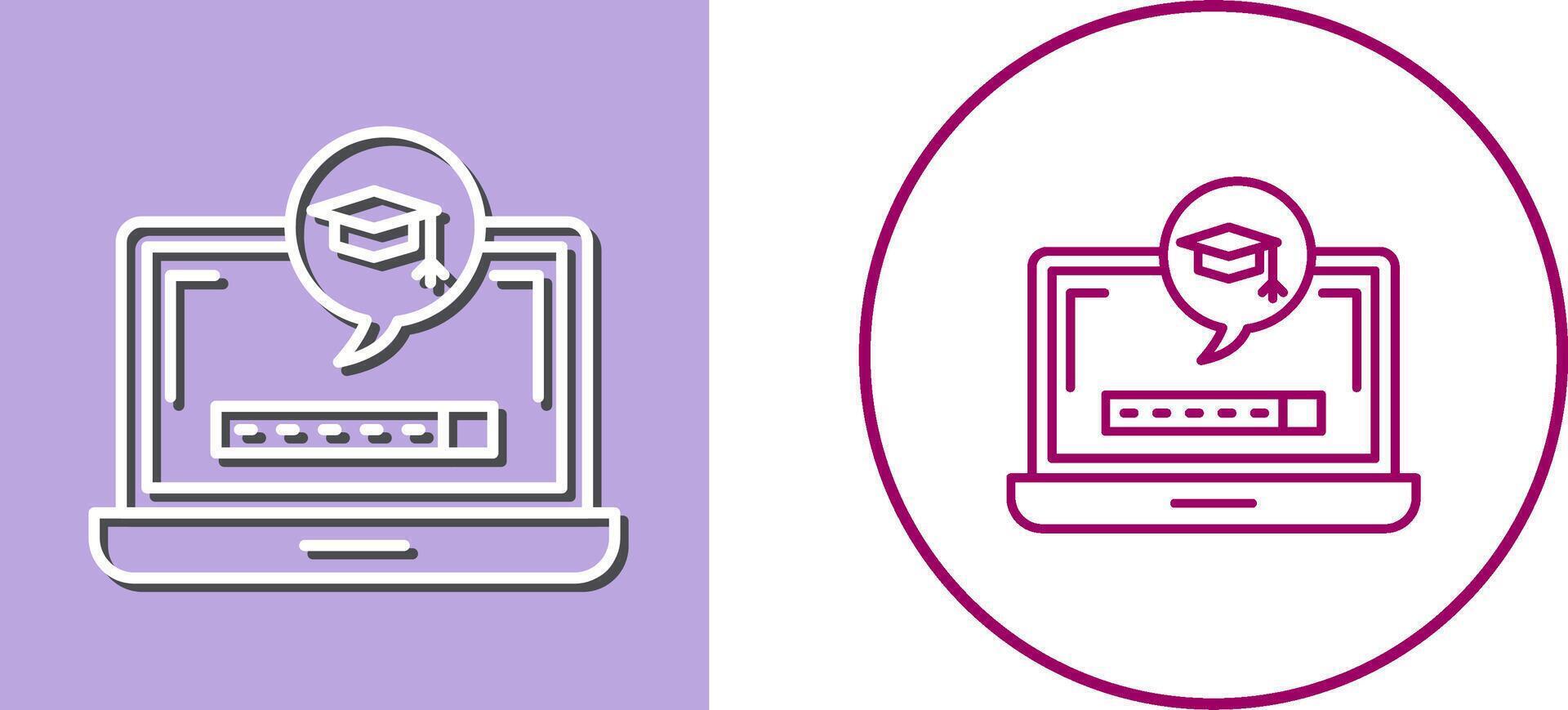 Digital Learning Icon Design vector